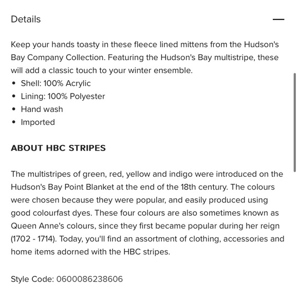 HBC STRIPES Mittens x2 - Picture 5 of 5